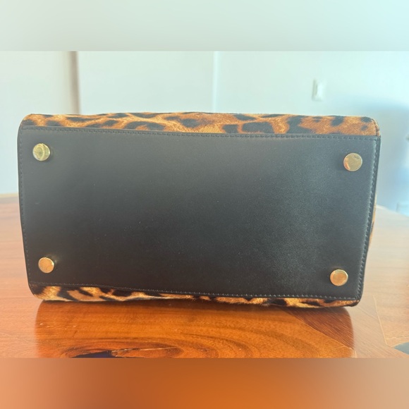 Michael Kors Hamilton satchel W lock, key and real dyed calf hair cheetah color - Picture 3 of 9